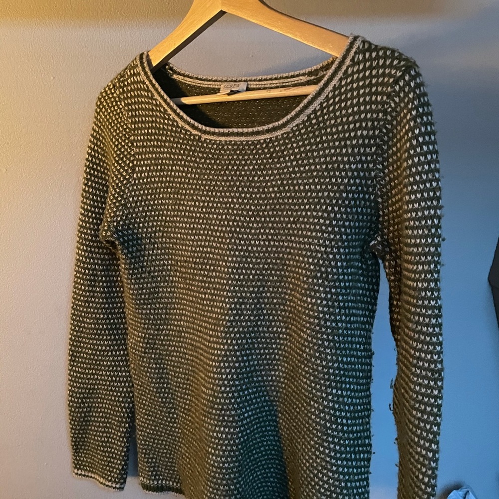 J Crew Green Sweater